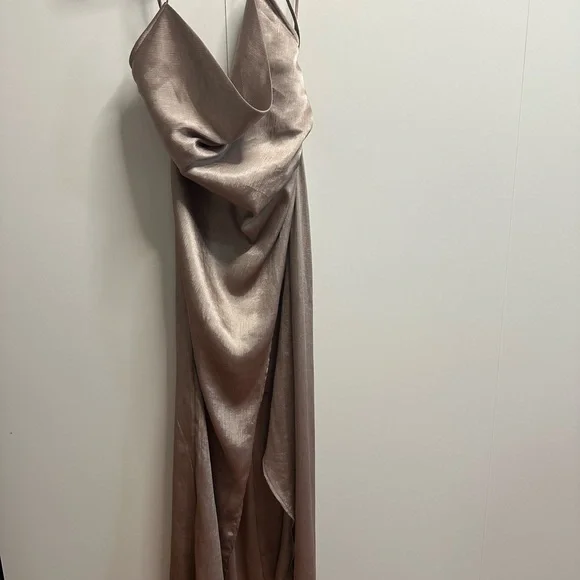 Free People Tan Backless Spaghetti Strap Dress - Picture 2 of 6